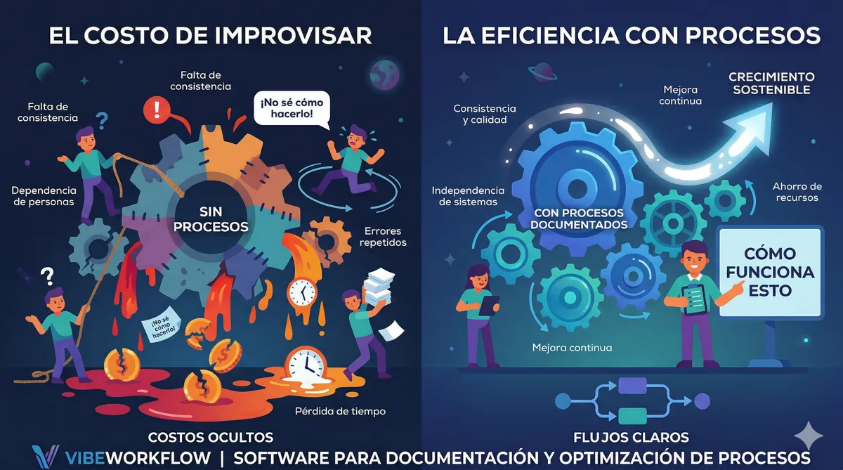 El costo real de no tener procesos: lo que pierdes sin darte cuenta